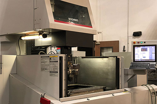 A mitsubishi wire edm machine.